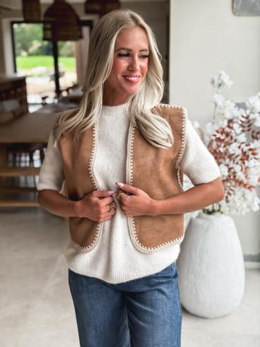 Gilet sans manches Texana - Camel