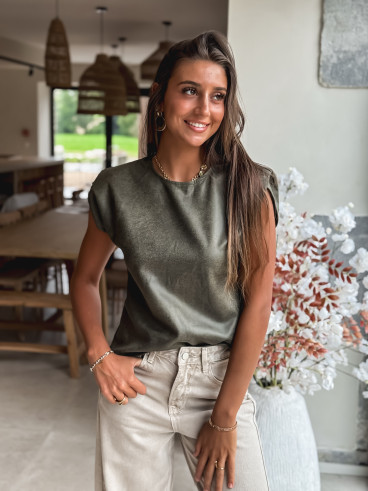 Blouse Naëlys - Kaki foncé