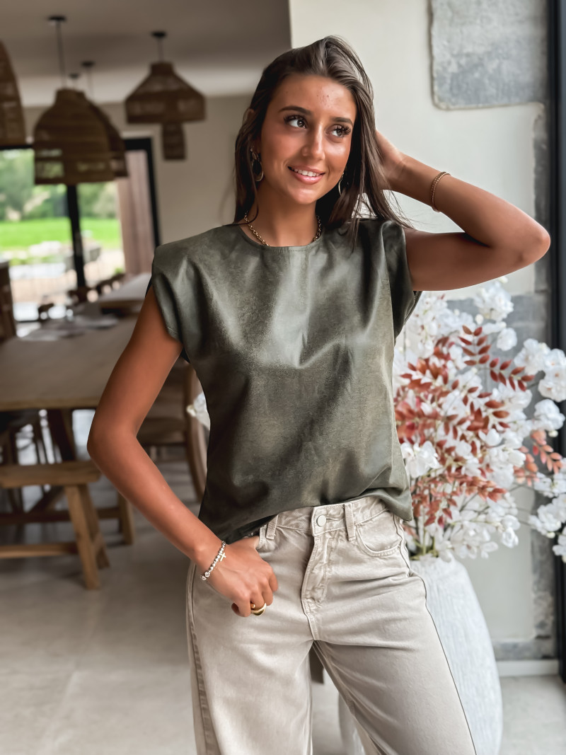 Blouse Naëlys - Kaki foncé