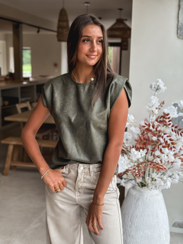 Blouse Naëlys - Kaki foncé