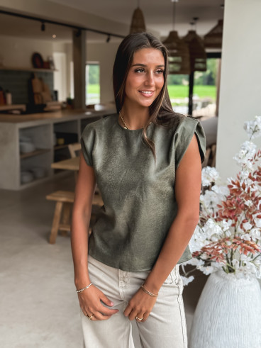 Blouse Naëlys - Kaki foncé
