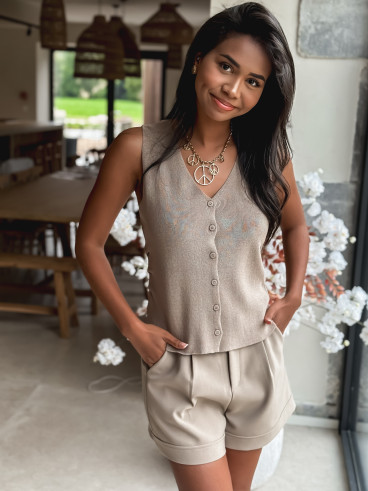 Gilet Inacia - Taupe