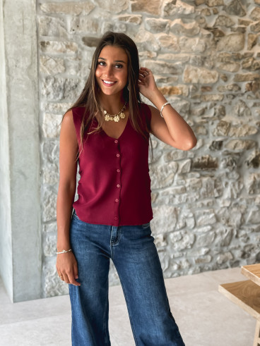 Gilet Inacia - Bordeaux
