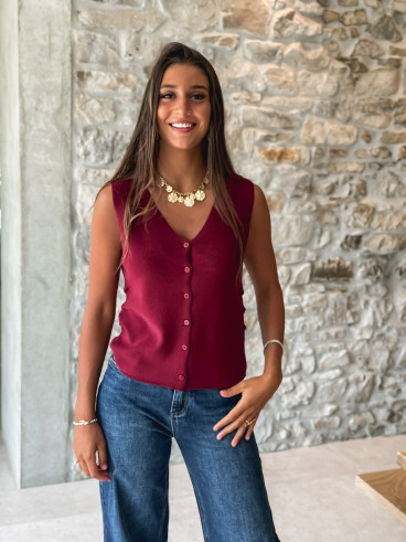 Gilet Inacia - Bordeaux