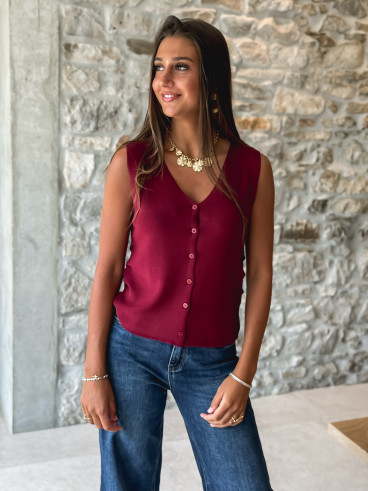 Gilet Inacia - Bordeaux