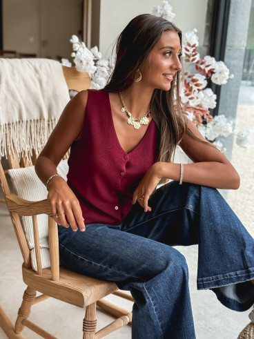 Gilet Inacia - Bordeaux