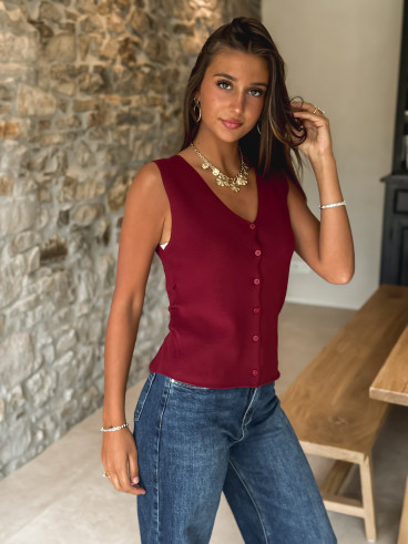 Gilet Inacia - Bordeaux
