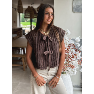 Gilet sans manches Salima - Chocolat