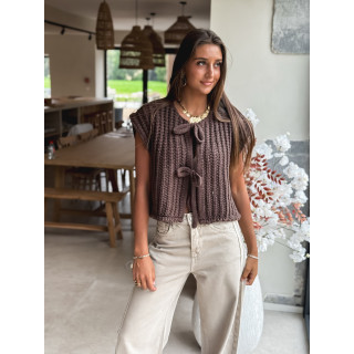 Gilet sans manches Salima - Chocolat