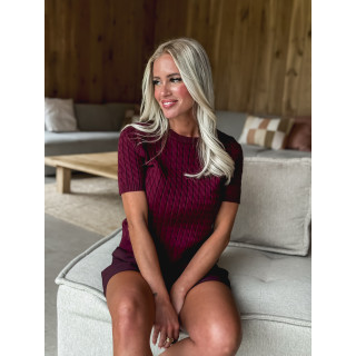 Pull manches courtes Loreana - Bordeaux