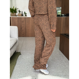Pantalon léopard Salomé - Camel/Noir