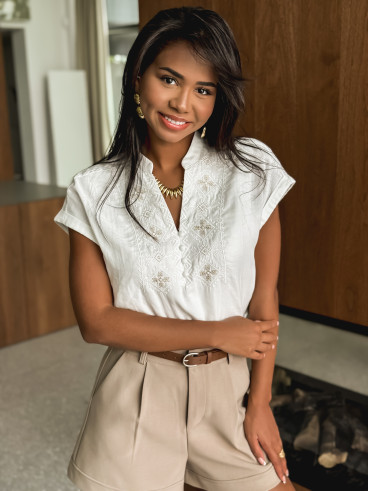 Blouse Zaïra - Blanc