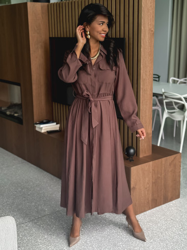 Robe longue karole - Chocolat