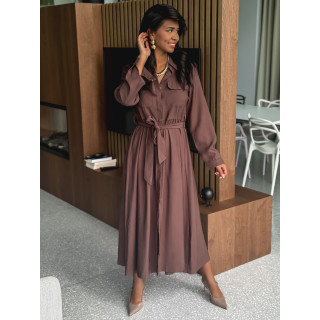 Robe longue karole - Chocolat