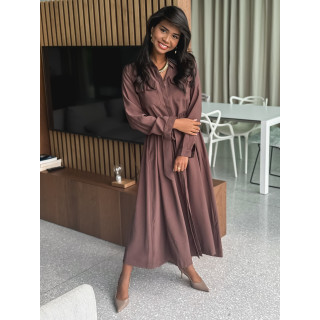 Robe longue karole - Chocolat