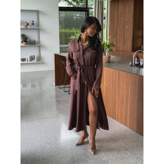 Robe longue karole - Chocolat