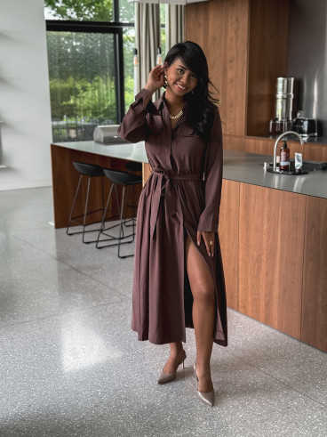 Robe longue karole - Chocolat