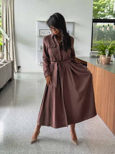 Robe longue karole - Chocolat