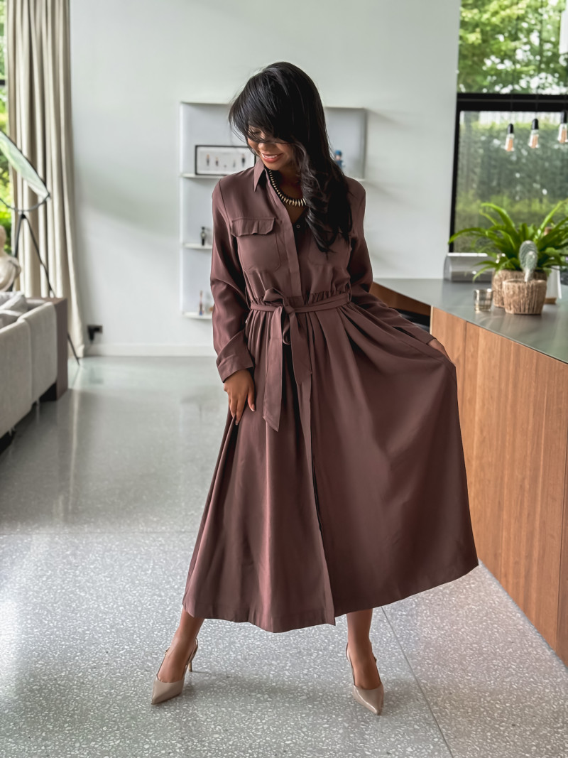 Robe longue karole - Chocolat