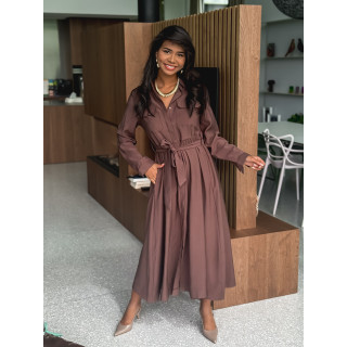 Robe longue karole - Chocolat