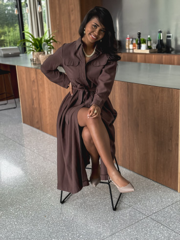 Robe longue karole - Chocolat