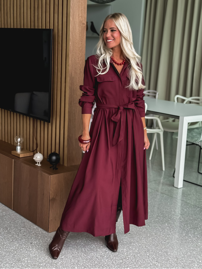 Robe longue karole - Bordeaux