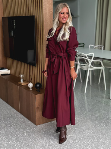 Robe longue karole - Bordeaux