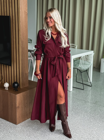 Robe longue karole - Bordeaux