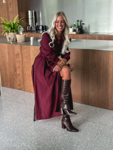 Robe longue karole - Bordeaux