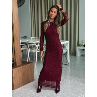Robe longue Néréa - Bordeaux