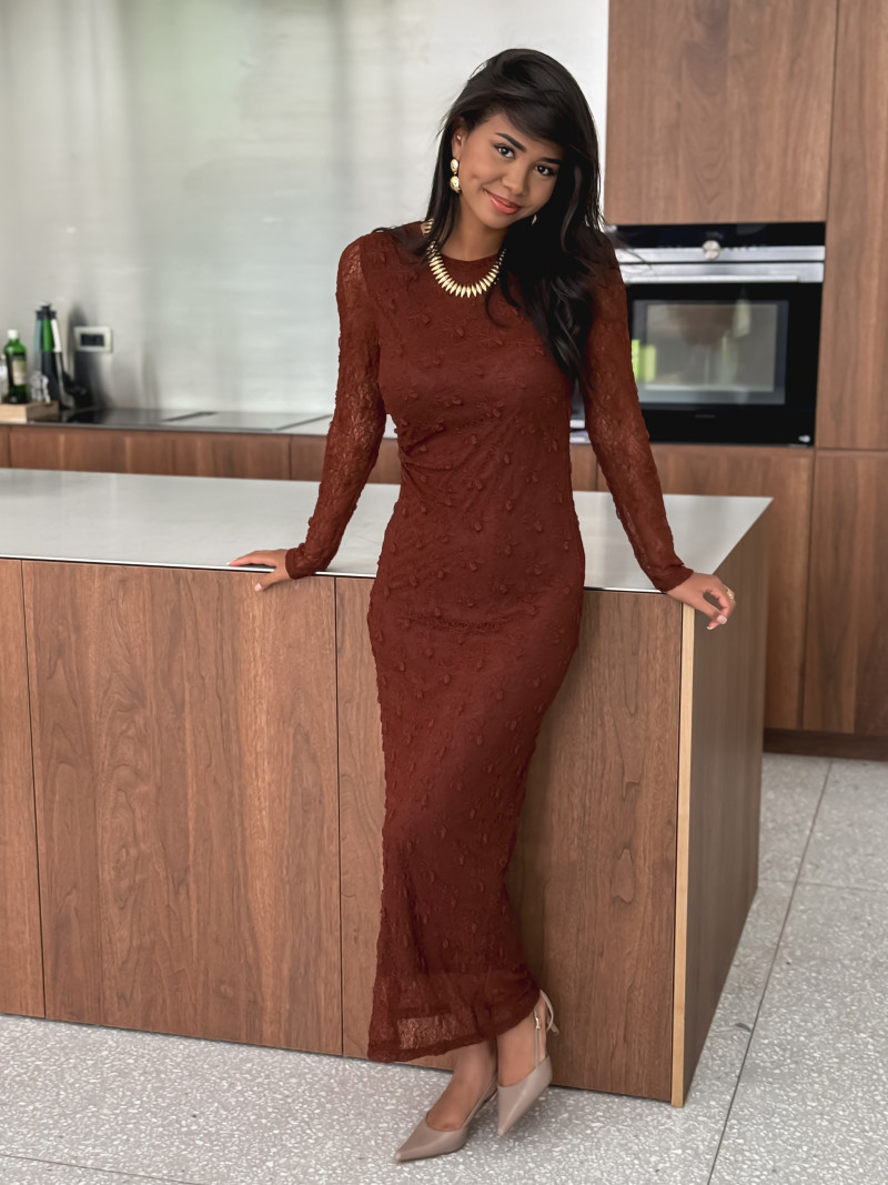 Robe longue Néréa - Camel