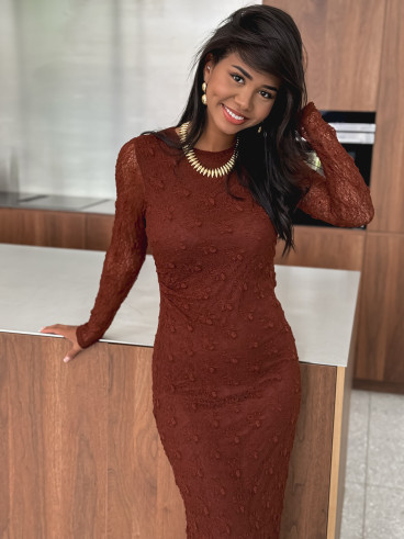 Robe longue Néréa - Camel