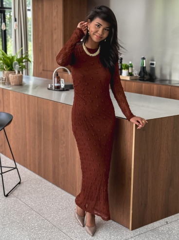 Robe longue Néréa - Camel