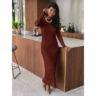 Robe longue Néréa - Camel