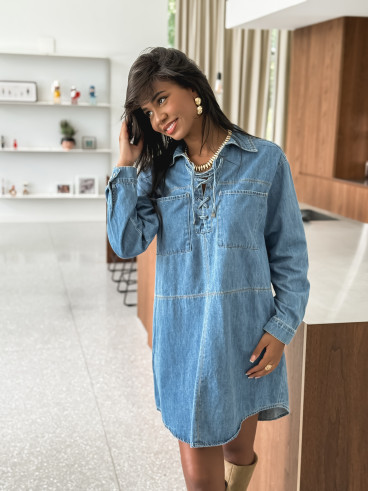 Robe en jeans Nataëlle - Bleu