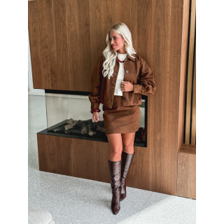 Veste en daim Keïna - Marron