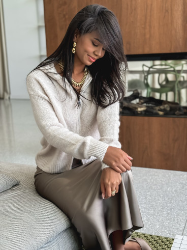 Gilet à capuche Chiara - Beige