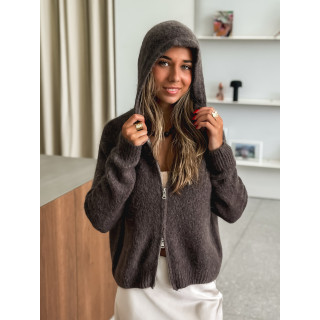 Gilet à capuche Chiara - Cacao