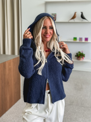 Gilet à capuche Chiara - Bleu marine