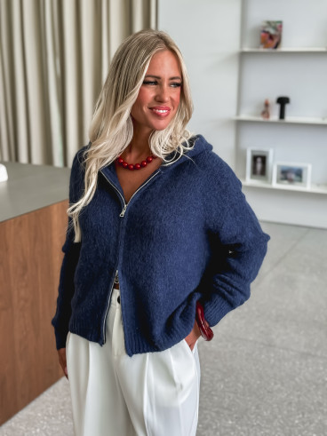 Gilet à capuche Chiara - Bleu marine