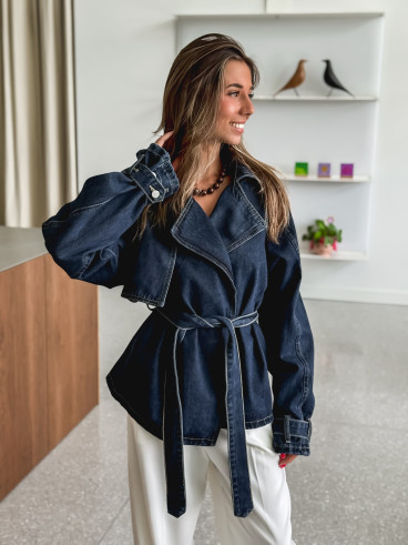 Veste en jeans Sélénia - Bleu foncé