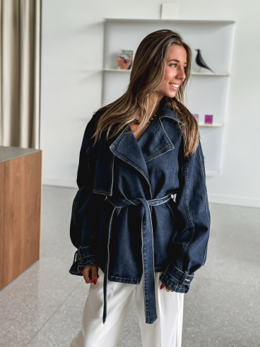 Veste en jeans Sélénia - Bleu foncé