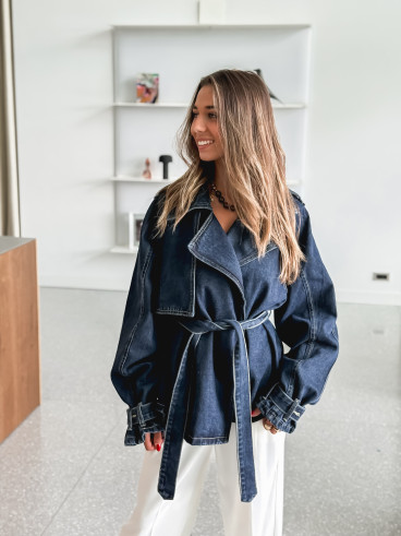 Veste en jeans Sélénia - Bleu foncé