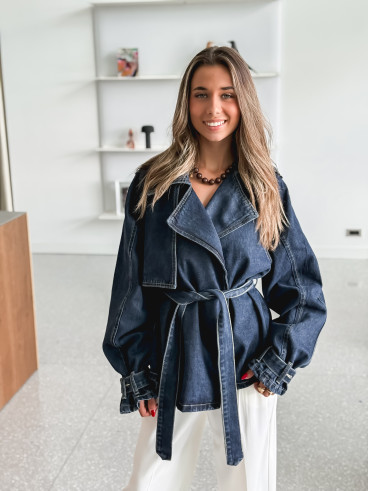 Veste en jeans Sélénia - Bleu foncé
