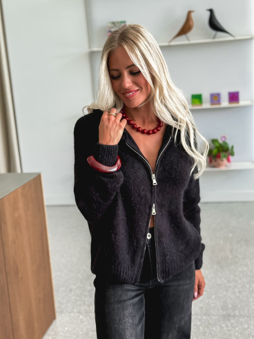 Gilet à capuche Chiara - Noir