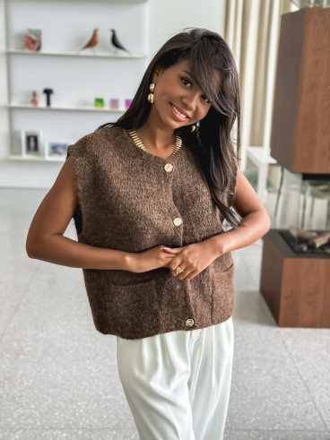 Gilet sans manches Munich - Chocolat