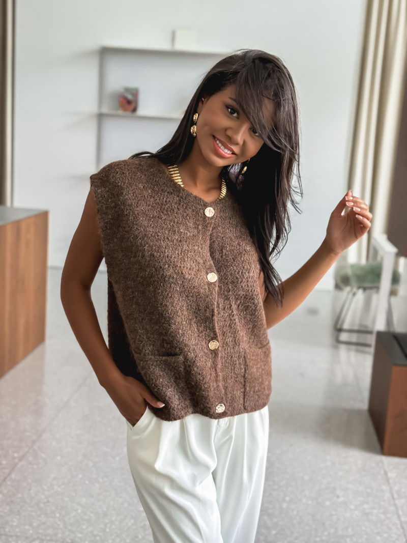 Gilet sans manches Munich - Chocolat