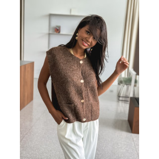Gilet sans manches Munich - Chocolat