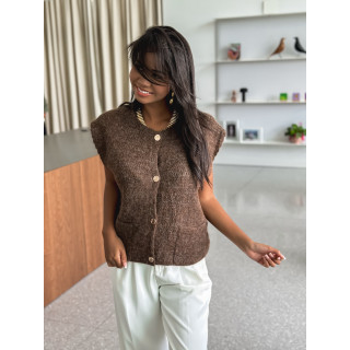 Gilet sans manches Munich - Chocolat