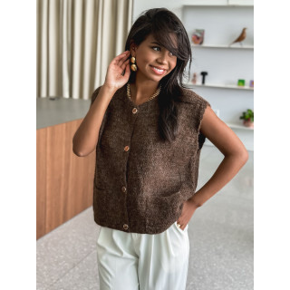 Gilet sans manches Munich - Chocolat